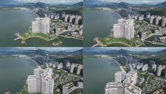 惠州市十里银滩海云天航拍高清在线视频素材下载