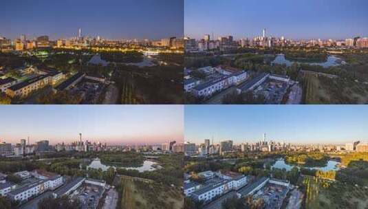 【8K】红领巾公园日出光影高清在线视频素材下载