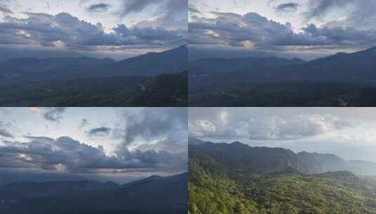 川西王岗坪景区航拍云海雪山壮丽风光高清在线视频素材下载