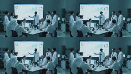医生团队会议室研讨分析高清在线视频素材下载
