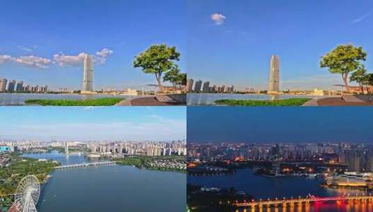 无锡-大剧院-万象城-航拍高清在线视频素材下载