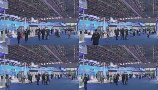 第八届进博会1.2医疗器械及医药保健展区高清在线视频素材下载