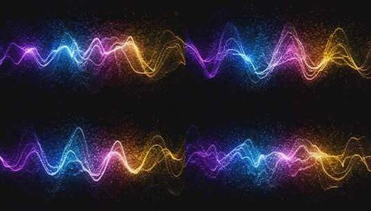 动感彩色波浪光效高清在线视频素材下载