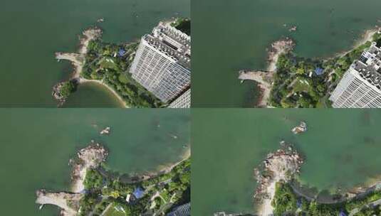 惠州市十里银滩海云天航拍高清在线视频素材下载