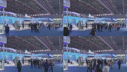 第八届进博会1.2医疗器械及医药保健展区高清在线视频素材下载