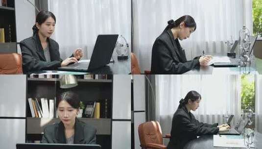 职场白领创业加班努力工作高清在线视频素材下载