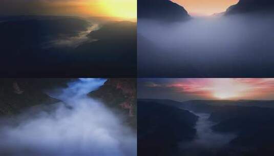 山间日出云海景观高清在线视频素材下载