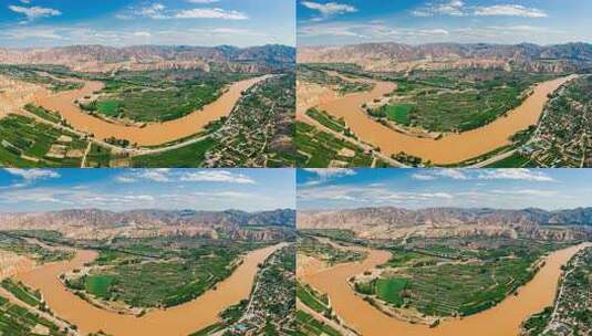 黄河黄土高原航拍风光高清在线视频素材下载