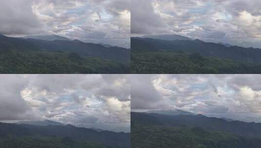 川西王岗坪景区航拍云海雪山壮丽风光高清在线视频素材下载