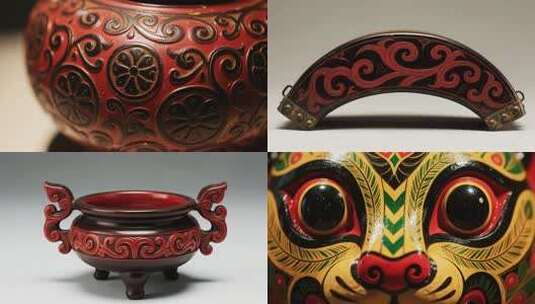 精美工艺品细节与文化主题展示高清在线视频素材下载