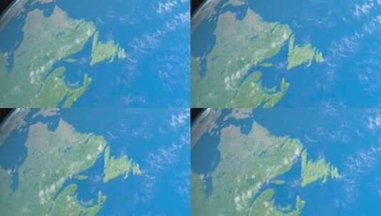 地球上的加拿大北部高清在线视频素材下载