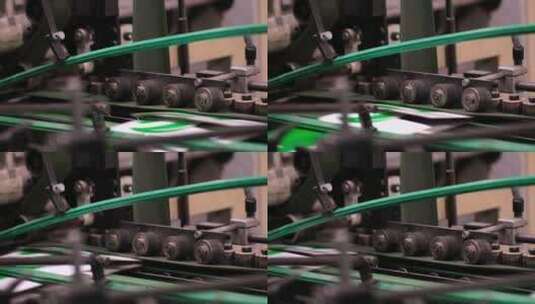 纸箱自动化生产的特写镜头高清在线视频素材下载