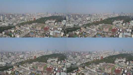 航拍湖北武汉武昌城市全景高清在线视频素材下载