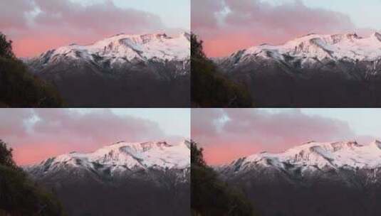 雪山上的日出美景高清在线视频素材下载