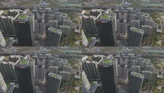 上海前滩CBD全景4K航拍高清在线视频素材下载