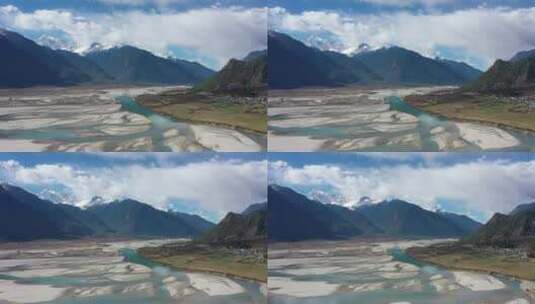 西藏林芝易贡茶场航拍高清在线视频素材下载