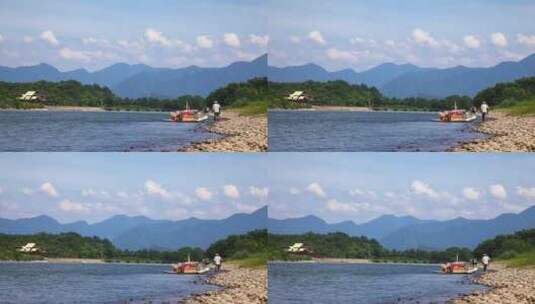 龙虎山泸溪河旅游景区高清在线视频素材下载