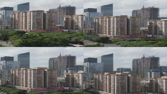 广州珠江新城高楼群航拍高清在线视频素材下载