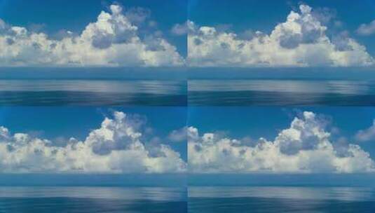 唯美航拍平静的海面大海蓝色多云高清在线视频素材下载