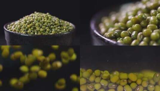 豆子绿豆 有机绿豆 绿豆芽绿豆粥高清在线视频素材下载