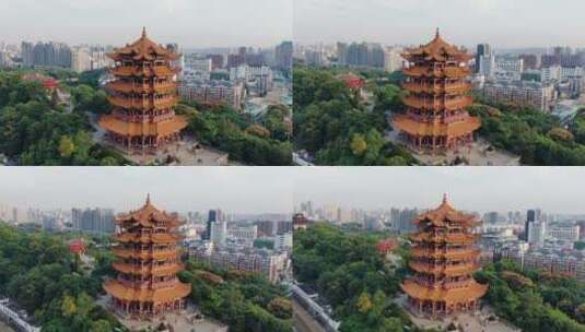 旅游景区湖北武汉黄鹤楼5A景区高清在线视频素材下载