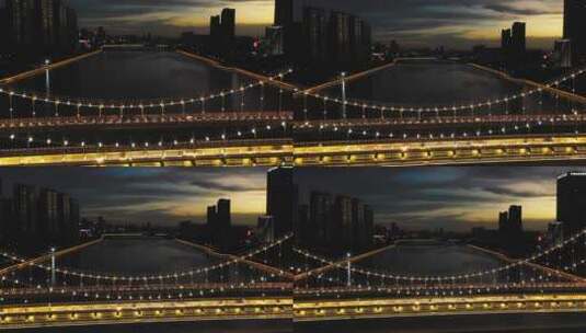 空镜素材灯光大桥高清在线视频素材下载