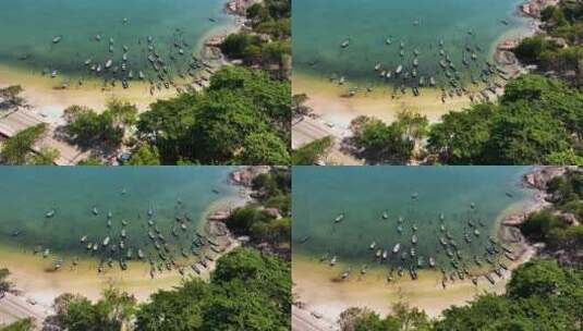 海边的渔船高清在线视频素材下载