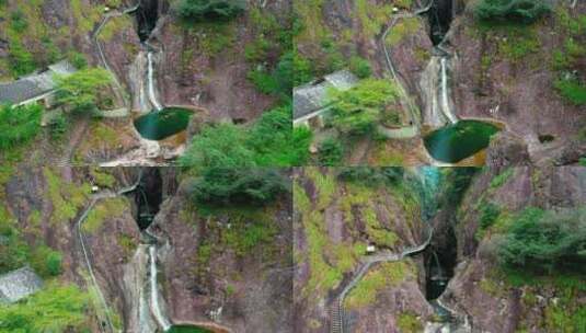 翠绿的圆形湖泊高清在线视频素材下载