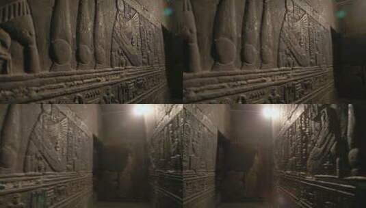 神庙中神秘的象形图案高清在线视频素材下载