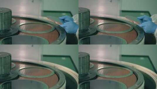 半导体制造硅晶片机械臂科技硅晶圆高清在线视频素材下载