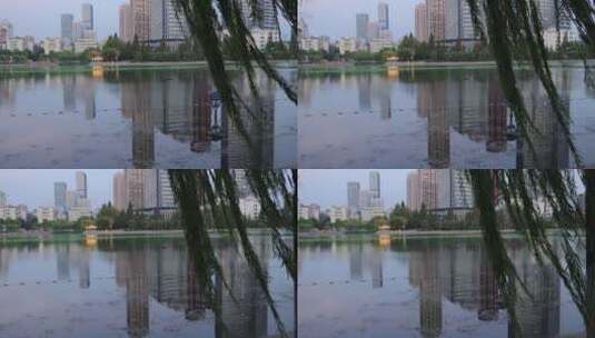 武汉汉口唐家墩公园风景高清在线视频素材下载