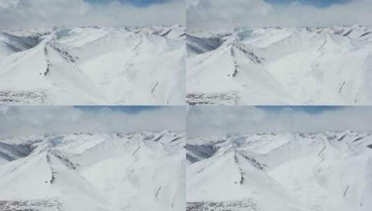 航拍西藏那曲比如县夏拉雪山风景高清在线视频素材下载