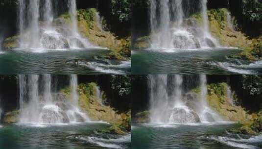 自然风光 大自然瀑布 森林瀑布 山涧瀑布高清在线视频素材下载