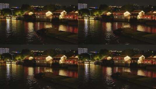 杭州城市里的夜景高清在线视频素材下载