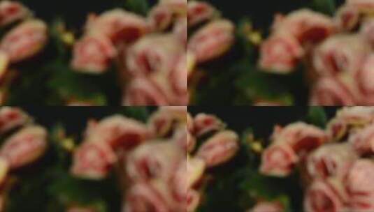粉红色的秋海棠植物 (2)高清在线视频素材下载