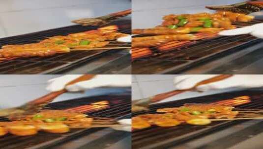 美味烧烤肥肠串串升格高清在线视频素材下载