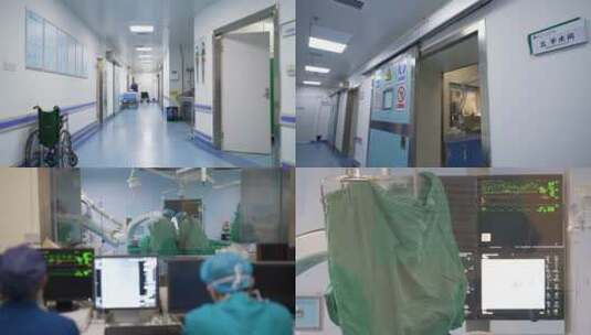 4K介入科反射做造影手术穿刺手术合集高清在线视频素材下载