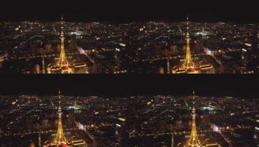 哈尔滨龙塔夜景原始素材高清在线视频素材下载