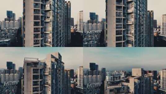 深圳CBD住宅楼航拍高清在线视频素材下载