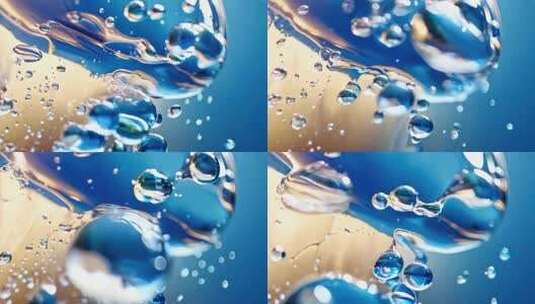 微距水滴特写画面高清在线视频素材下载