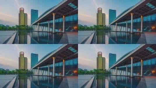 惠州文化艺术中心大范围~4K-420高清在线视频素材下载