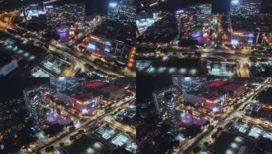 广州琶洲中洲中心夜景延时4k高清在线视频素材下载