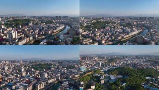 4K航拍常宁市城市空镜高清在线视频素材下载