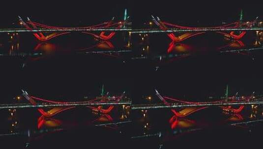 4K航拍蠡湖大桥夜景高清在线视频素材下载
