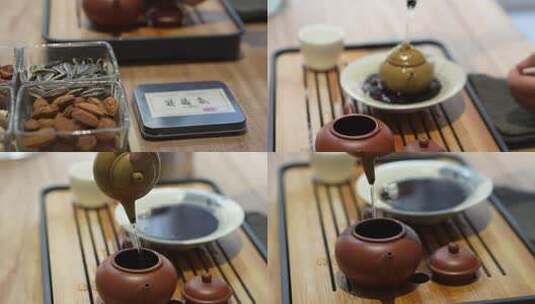 茶室茶店茶道茶水茶碗茶汤高清在线视频素材下载