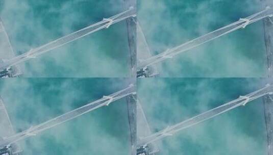 海口世纪大桥航拍全景高清在线视频素材下载