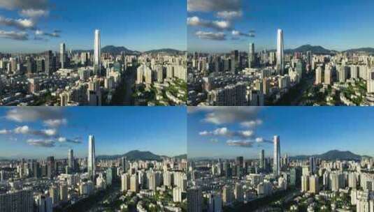 深圳城脉中心航拍高清在线视频素材下载