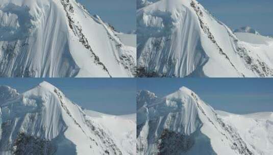 雪山大景航拍高清在线视频素材下载