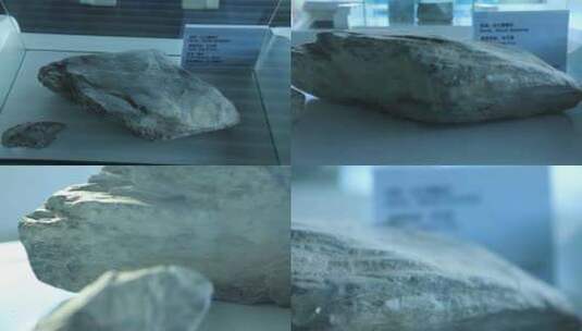云南丽江玉龙雪山博物馆冰川擦痕石4K实拍高清在线视频素材下载