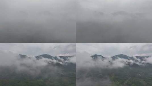 航拍穿云拨开云雾高清在线视频素材下载